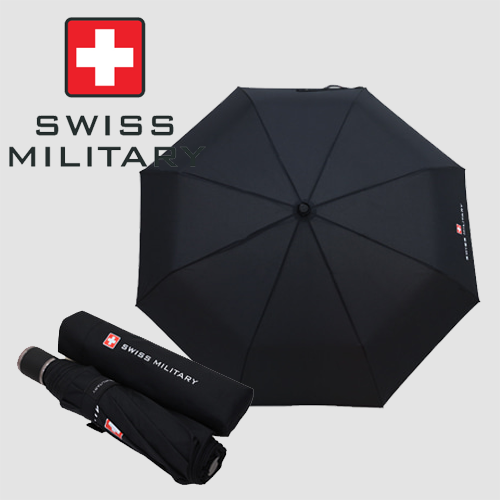 스위스밀리터리 3단 수동 무지 우산