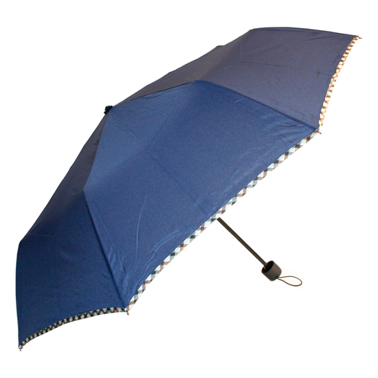 3단 폰지 체크 바이어스 우산
