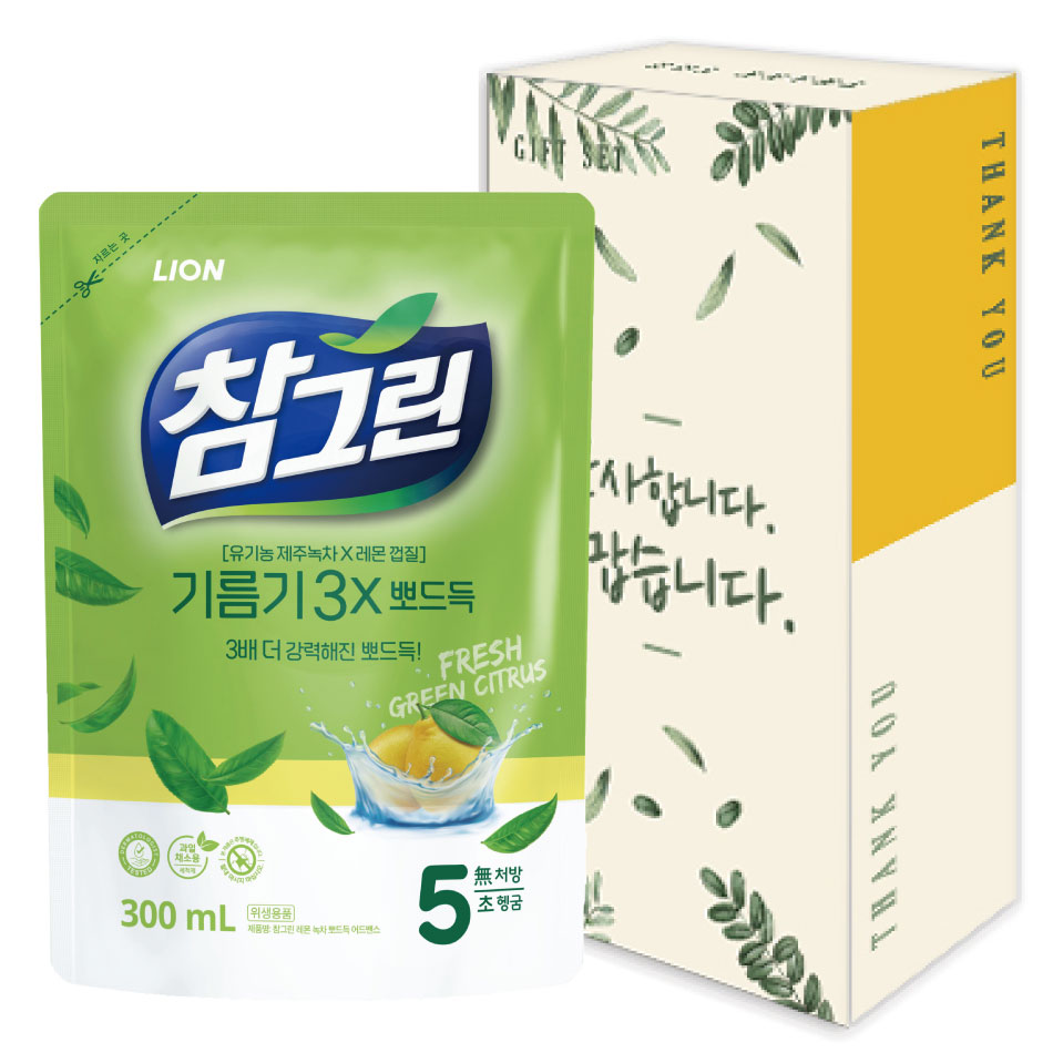 참그린 녹차 뽀드득 주방세제 1개 선물세트