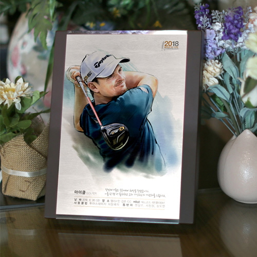 인물화 골프패 이글싱글홀인원 상패 기념패