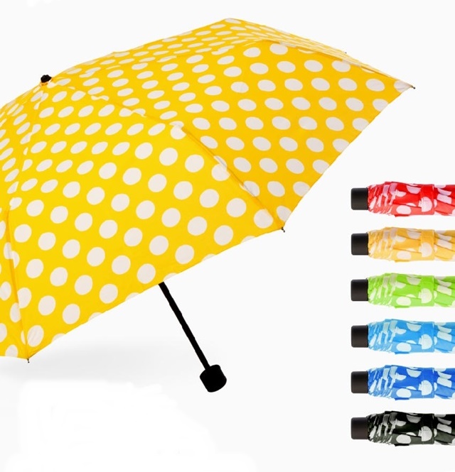 3단 땡땡이 우산