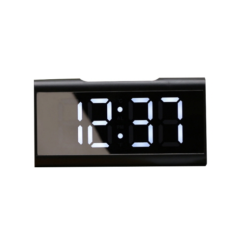 MP USB 겸용 LED 멀티 디스플레이 탁상시계 (흰색 글자) CBH344