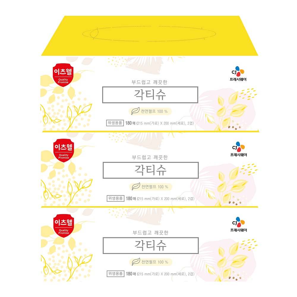 CJ 각티슈 180매 * 3개입