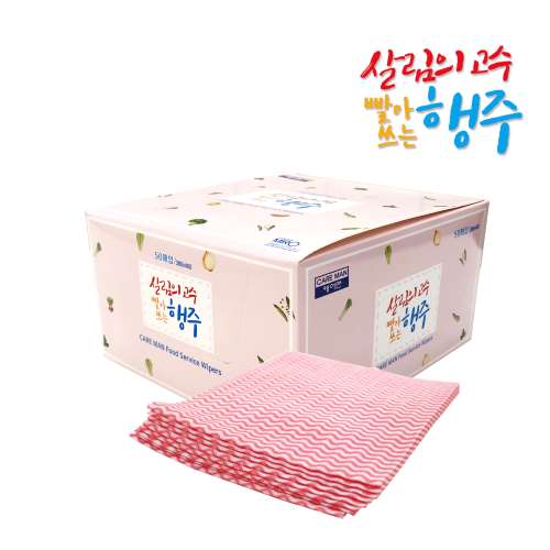 뽀득뽀득 잘닦이는 일회용 살림의고수 행주 50매