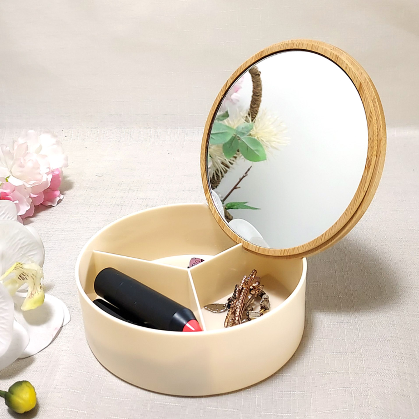 악세사리 수납형 원목거울 - 맞춤제작