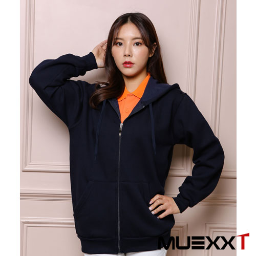 프리미엄 쮸리 오버핏 기모 후드집업 MU2609