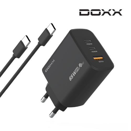 DOXX 65W PD 3포트 충전기 C to C 케이블포함