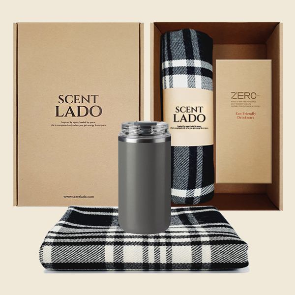 센트라도 국산 항공담요+타이니 텀블러 340ml 세트
