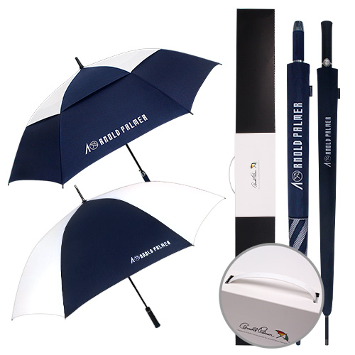 아놀드파마 75 자동 이중방풍 네이비 화이트 우산 & 75 자동 골프 WN 우산 세트 (0187812)