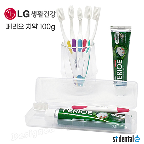 M케이스 LG미세모 페리오치약 100g 칫솔치약세트 오리지널