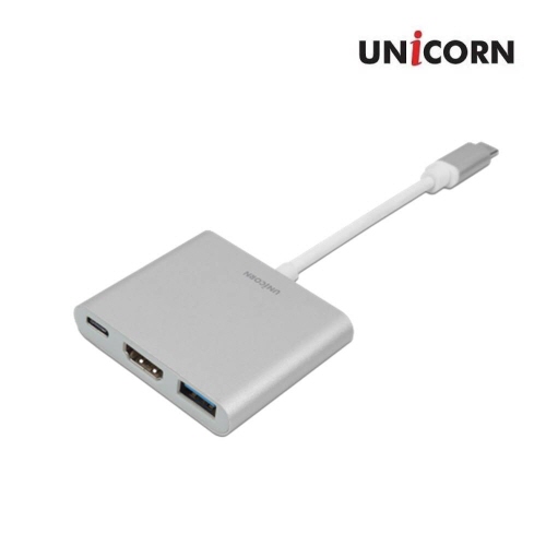 유니콘 C타입 3in1 HDMI + USB3.0 변환 컨버터 TH-700HDMI 4K
