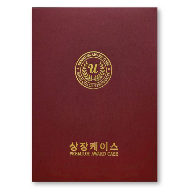 스트라이프 적색 상장케이스 A4사이즈 HO
