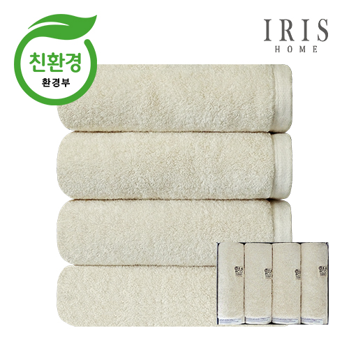아이리스홈 친환경 에어코튼 세면타올 4매