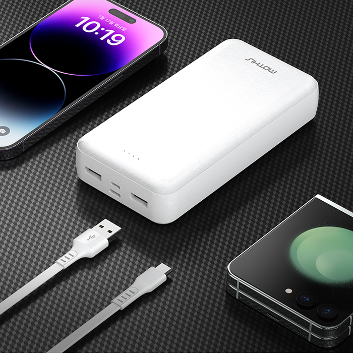 모디스 슬림듀얼 보조배터리 20000mAh C타입 케이블