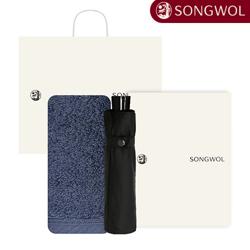 송월 SWU 3단 컬러무지 우산 1P + 항균180g 타올 1P