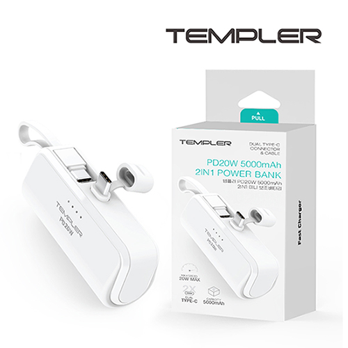 템플러 5000mAh 20W 듀얼 C타입 도킹 배터리