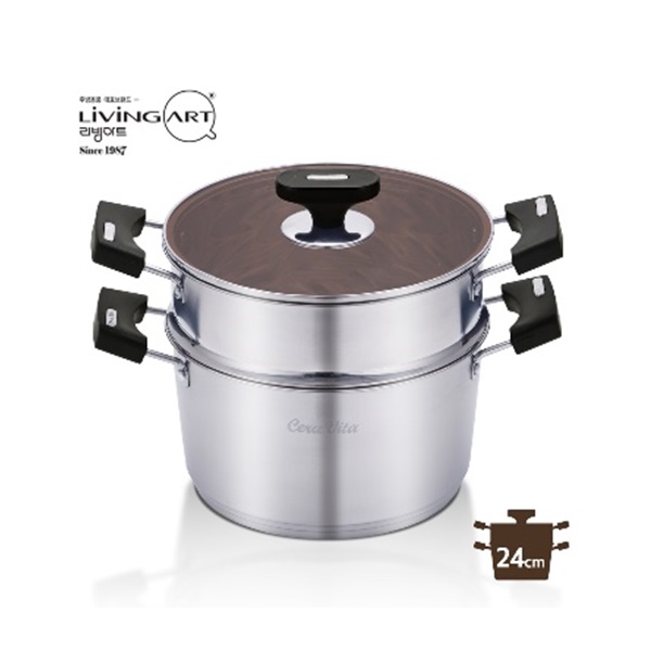 인덕션용 세라 비타 스텐 찜기 24cm