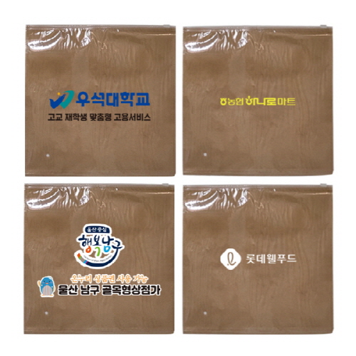 지퍼백 pvc + 부직포 포장용지퍼백 L 30 x 30