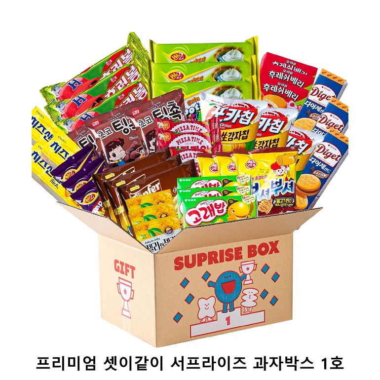 위크앤드 프리미엄 셋이같이 서프라이즈 과자박스 1호 간식세트