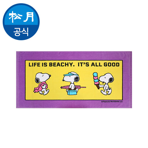 송월 스누피s 라이프 50 비치타올 50x100