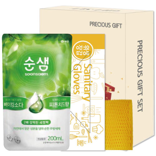 애경순샘피톤치드리필.위생장갑.망사수세미 선물세트