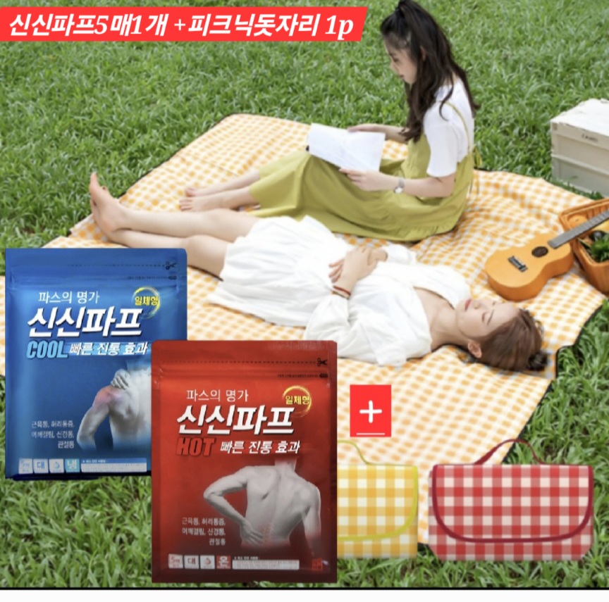 신신파스 신신파프 5매+돗자리 피크닉 매트