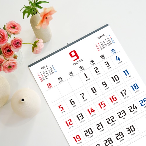 벽걸이달력 2절 레트로 달력  500*700 (인쇄가능)