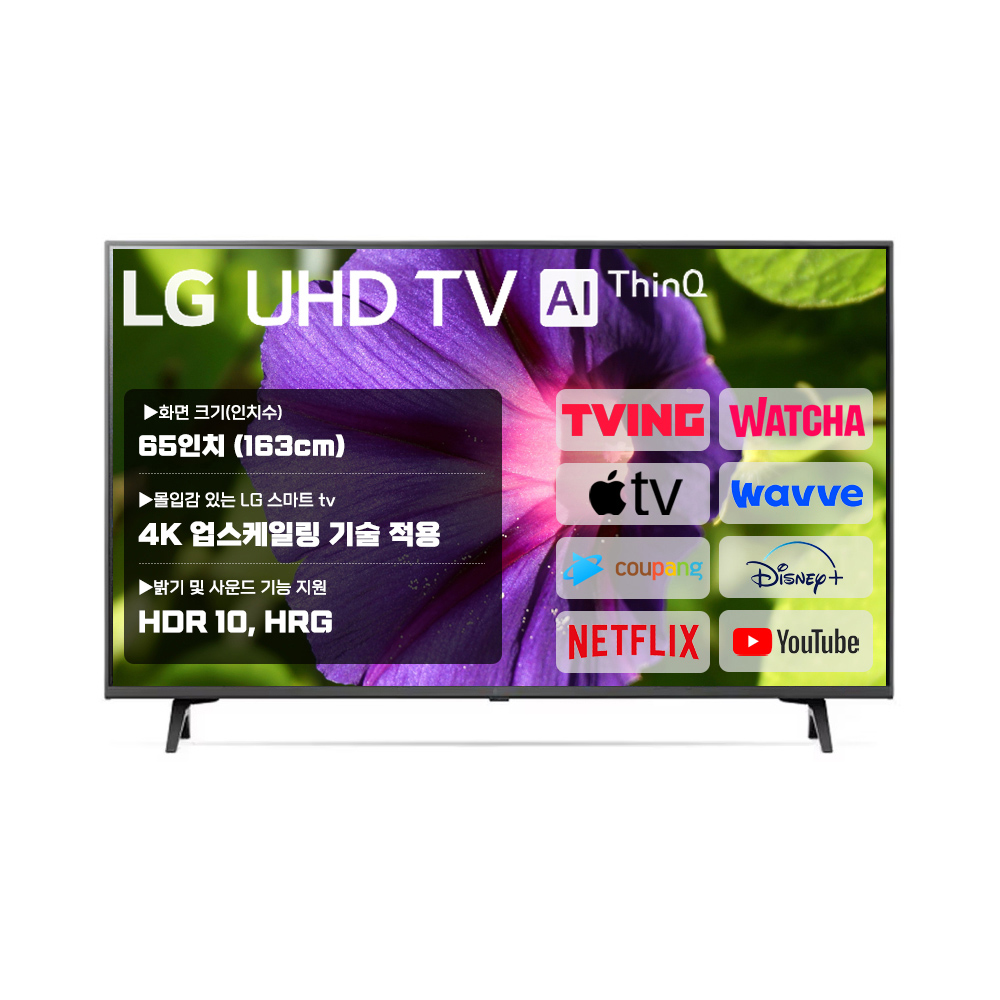 LG 스마트TV 65인치 65UR8000 4K UHD 로컬변경 설치
