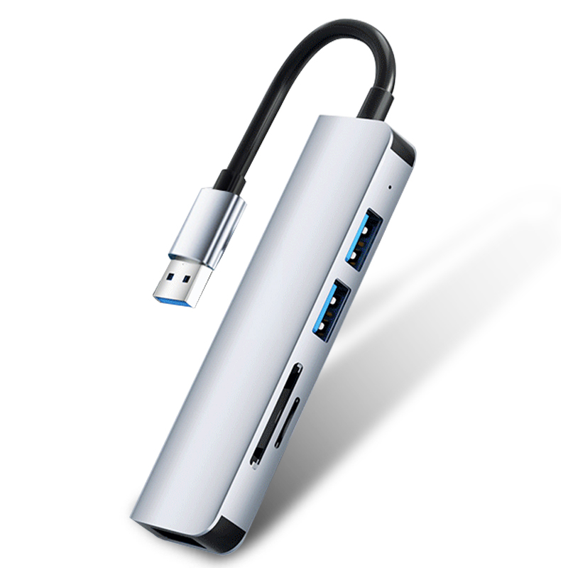 보스위즈 5in1 USB A타입 멀티 확장 허브 어댑터 BOS-U5IN1
