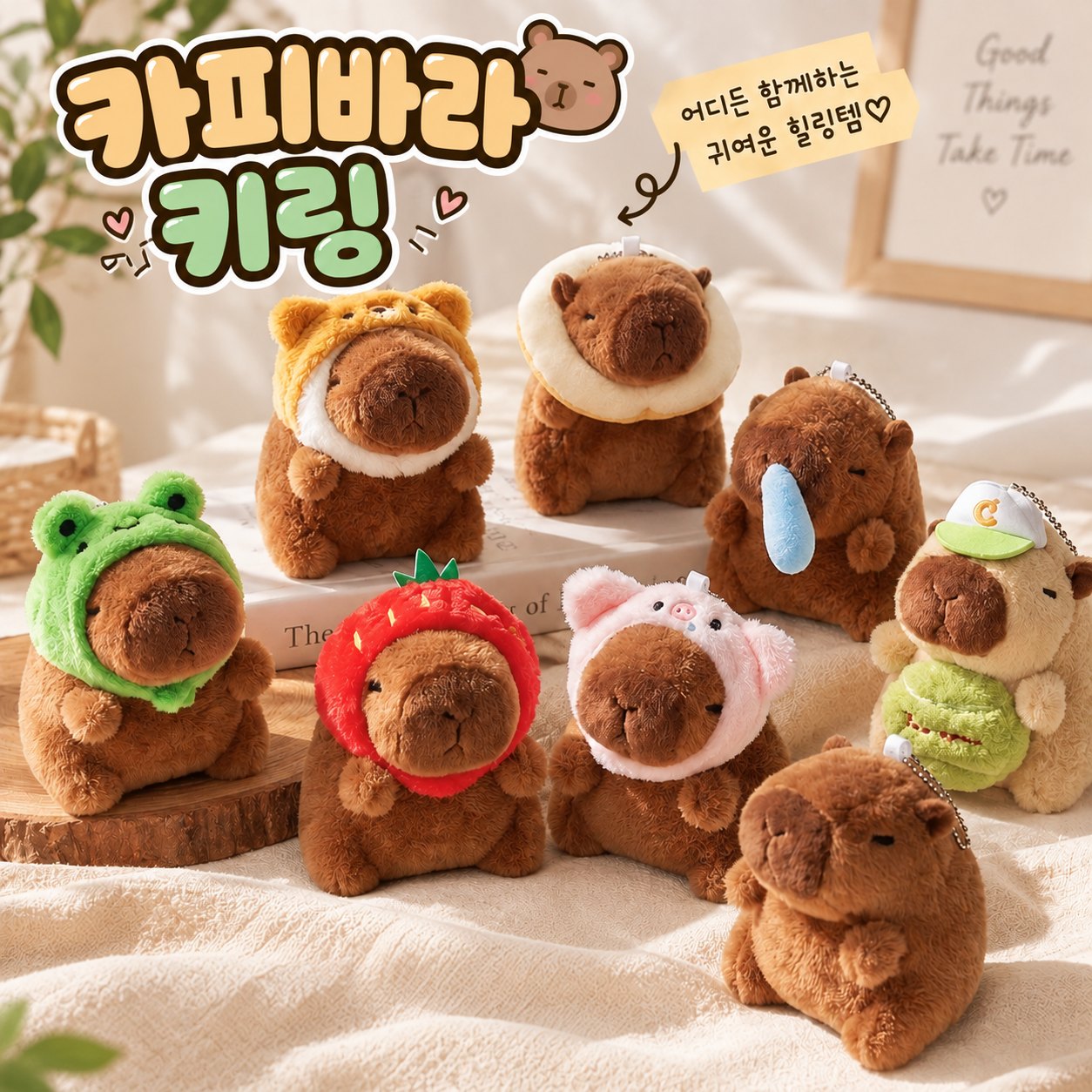 카피바라 키링 열쇠고리 가방 걸이 키홀더 2411