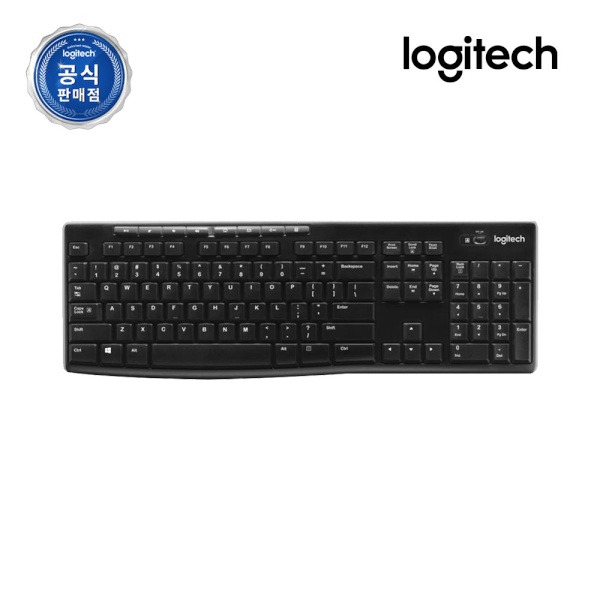 logitech 사무용 무소음 무선 키보드 블랙