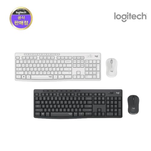 logitech 무선 무소음 데스크탑 마우스 키보드 세트