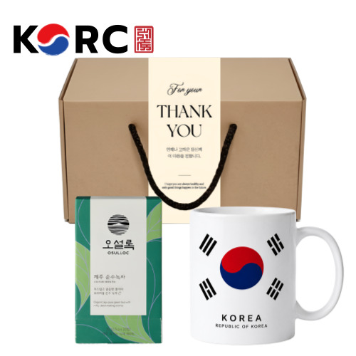 대한민국을 담은 건곤감리 태극기 머그컵 355ml 오설록 티백 선물세트