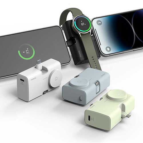 4IN1 C타입 8핀 도킹형 갤럭시워치 멀티 보조배터리 5000mAh