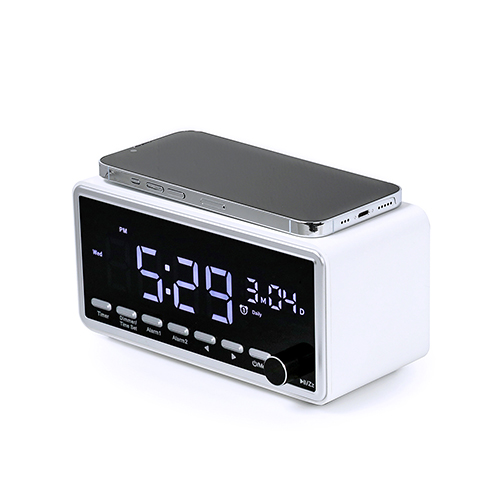 15W 초고속 무선충전 블루투스 스피커 알람시계  BSR15W (백색소음)
