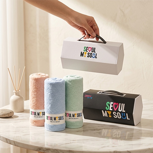 컬러무드 410호 (크로커다일 퍼스널 시그니처 호텔 타올 220g+손잡이 육각형 케이스)