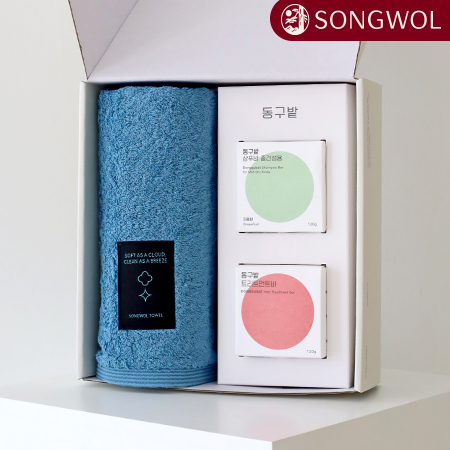 송월 항균블랙라벨동구밭 샴푸바+트리트먼트바 세트