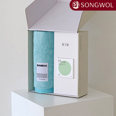 송월 뱀부화이트라벨 동구밭 샴푸바 세트