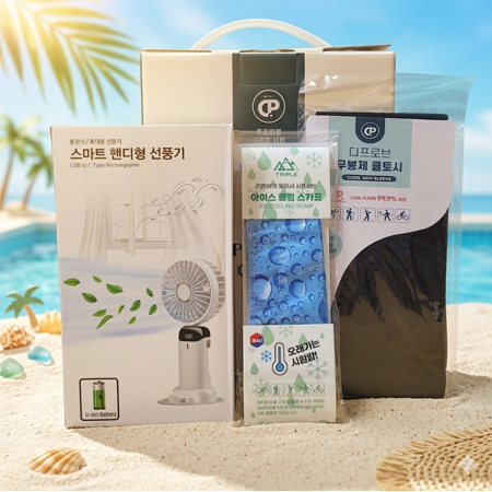 실속여름쿨링모음/핸디형손선풍기/쿨링스카프/쿨토시/홍보용.판촉용 스티커 부착 가능