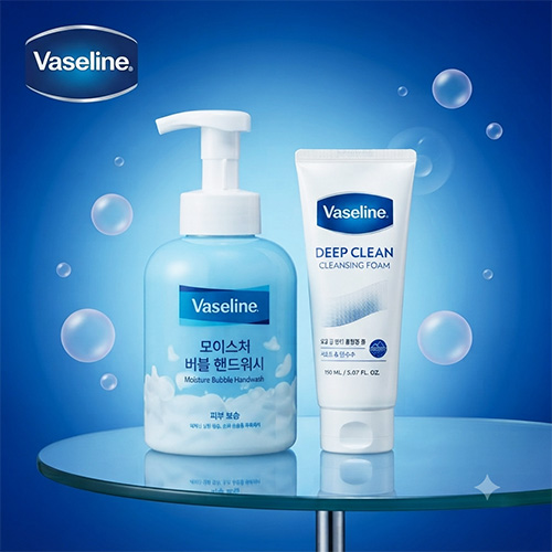 애경 바세린 모이스처 버블 핸드워시 500ml + 애경 바세린 클렌징폼 150g