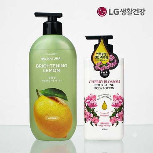 LG생활건강 바디워시 레몬 480ml + 바디로션 400ml  2종세트