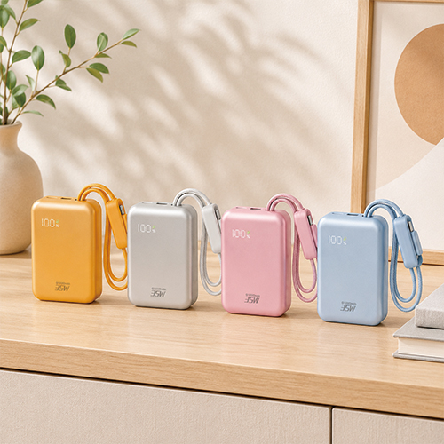 루티네 플랫핏 35W 슬림 케이블내장 보조배터리 10000mAh