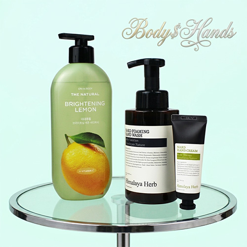 LG생활건강 바디워시 레몬 480ml +  Nard 나드 핸드워시 500ml + 핸드크림