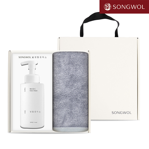 송월 핸드워시 기프트세트 07 (솔리드 뱀부무지200g 1P + 생활공작소500ml 1P)