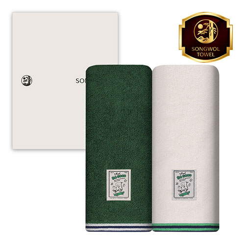 [송월타올] 타올쿤 라인보더44 30수 220g 2매 풀세트