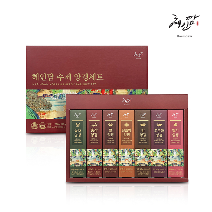 [혜인담]국산 수제 양갱세트 40g x 7개 + 정품쇼핑백