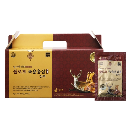 [김소형원방] 불로초 녹용 홍삼 진액 70g x 30포