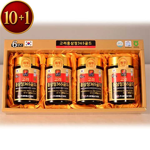 10+1 천왕삼 고려6년근 홍삼정 365골드(240g x 4병)