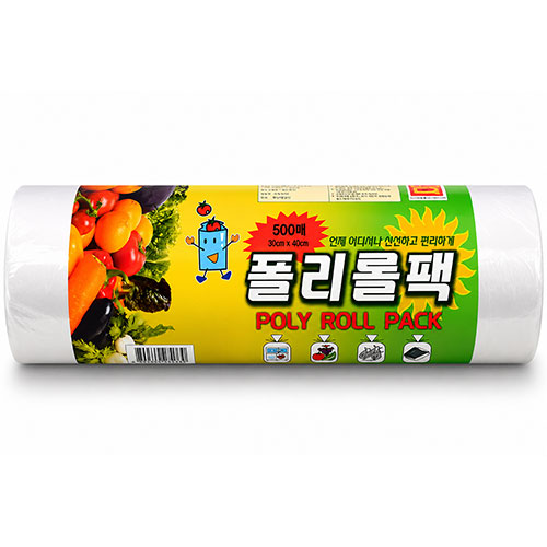 폴리롤팩 500매/1롤(30cmx40cm) 위생팩 일회용비닐 위생롤백