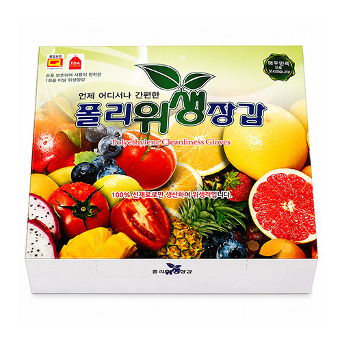 폴리 위생장갑 200매/1팩 일회용장갑 비닐장갑